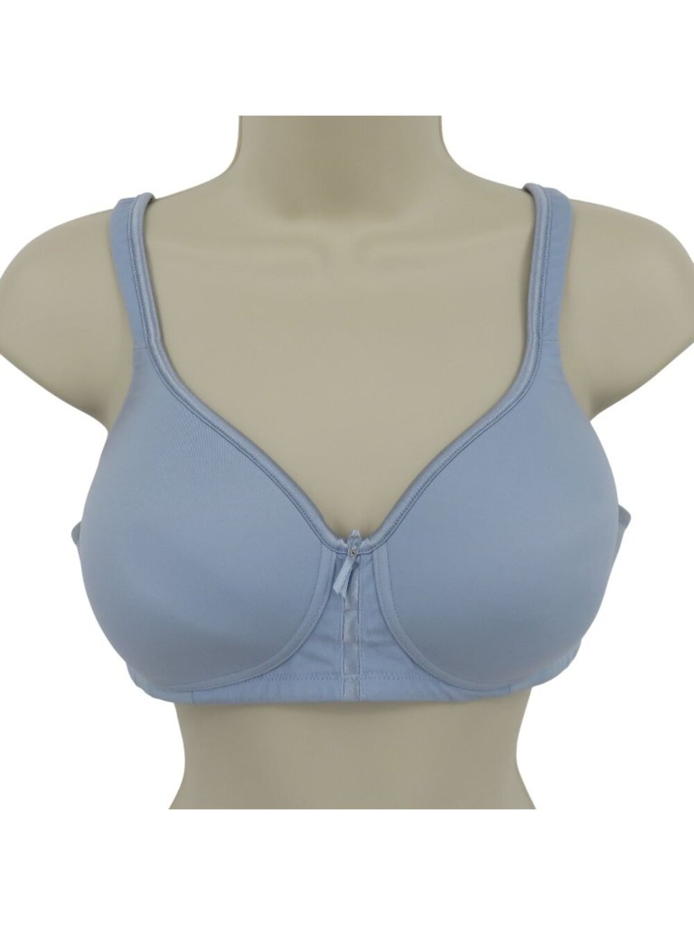 Vanity Fair 36C 72335 Body Caress Full Coverage Wireless Bra Solid Blue Lined